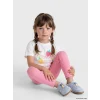 LCW Kids Bej Baskılı Kız Çocuk Takım