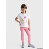 LCW Kids Bej Baskılı Kız Çocuk Takım