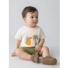 LCW baby Ekru Dinozor Aplikeli Erkek Bebek Takım