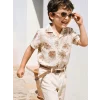 LCW Kids Kahverengi Kısa Kollu Erkek Çocuk Gömlek