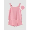 LCW Kids Pembe Kız Çocuk Şortlu Takım