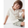 LCW Kids Bej Kısa Kollu Erkek Çocuk Gömlek