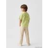 LCW Kids Sarı Nostaljik Maymun Baskılı Unisex Çocuk Tişört