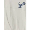 LCW Kids Gri Dinozor Baskılı Erkek Çocuk Tişört ve Şort Takım
