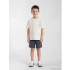 LCW Kids Bej Baskılı Erkek Çocuk Şortlu Takım
