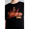 Defacto H7790A8BK81 Siyah Galatasaray New Regular Fıt Bisiklet Yaka Kısa Kollu Siyah Tişört Erkek Çocuk