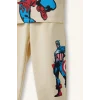 Defacto G6691A5BG807 Bej Marvel Comics 2li Takım Sweatshirt Eşofman Altı Erkek Bebek