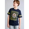 Defacto H7868A8IN42 İndigo Fenerbahçe New Regular Fıt Bisiklet Yaka Kısa Kollu Siyah Tişört Erkek Çocuk