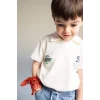 Defacto G8258A5ER98 Ekru Baskılı 2li Takım Erkek Bebek