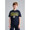 Defacto H7578A8IN42 İndigo Fenerbahçe Kısa Kollu Pijama 
Üst Şort Pijama Alt 2li Pijama Takımı Erkek Çocuk