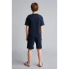 Defacto H7578A8IN42 İndigo Fenerbahçe Kısa Kollu Pijama 
Üst Şort Pijama Alt 2li Pijama Takımı Erkek Çocuk