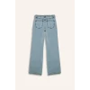 Defacto F9582AXNM39 Mavi %100 Pamuk Straıght Wıde Yüksek Bel Jean Pantolon