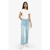 Defacto G2215AXNM28 Mavi Comfort Straıght Normal Bel Bilek Boy Jean Yıkamalı Pantolon