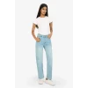 Defacto G2215AXNM28 Mavi Comfort Straıght Normal Bel Bilek Boy Jean Yıkamalı Pantolon