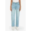 Defacto G2215AXNM28 Mavi Comfort Straıght Normal Bel Bilek Boy Jean Yıkamalı Pantolon