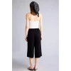 Defacto I6798AZBK81 Siyah Yüksek Bel Crop Fit Belmando Kapri