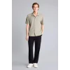 Defacto E1211AXKH465 Haki Regular Fıt Polo Yaka Kısa Kollu Gömlek