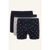 Defacto H4490AXNV135 Lacivert Regular Fıt Baskılı 3lü Boxer