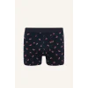 Defacto H4490AXNV135 Lacivert Regular Fıt Baskılı 3lü Boxer