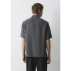 Mavi 0211517-80955 Kısa Kollu Antrasit (TENCEL™) Modal Karışımlı Gömlek