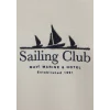 Mavi 0613284-70144 Sailing Club Baskılı Bej Tişört