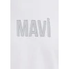 Mavi 0613186-620 Mavi Logo Baskılı Beyaz Tişört