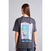 Defacto H6828AXAR191 Antrasit Dısney Monsters, Inc. Oversıze Tişört