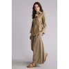 Defacto H3681AXKH419 Haki Culotte Keten Karışımlı Geniş Paça Pantolon