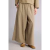 Defacto H3681AXKH419 Haki Culotte Keten Karışımlı Geniş Paça Pantolon