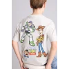 Defacto H3509A8GR503 Gri Toy Story Sırt Baskılı Oversıze Bisiklet Yaka Kısa Kollu Tişört Erkek Çocuk
