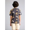 Defacto G7472A8AR31 Antrasit %100 Pamuk New Regular Fıt Bisiklet Yaka Floral Kısa Kollu Tişört Erkek Çocuk