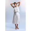 Defacto H2648AXWT32 Beyaz Afra x Defacto Balloon Fıt  Poplin Kolsuz Bluz
