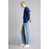 Defacto I2149AXNM39 Mavi %100 Pamuk Baggy Fıt Mavi Jean Pantolon