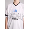 Defacto H2898A8WT34 Beyaz NBA New Regular Fıt V Yaka Kısa Kollu Tişört Erkek Çocuk