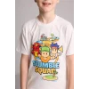 Defacto H8306A8ER105 Ekru Stumble Guys Oversıze Bisiklet Yaka Kısa Kollu Tişört Erkek Çocuk