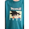 Defacto H3516A8GN368 Yeşil %100 Pamuk Dragon Ball Oversıze Bisiklet Yaka Kısa Kollu Tişört Erkek Çocuk