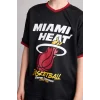 Defacto H2897A8BK81 Siyah NBA Mıamı Heat New Regular Fıt V Yaka Mesh Forma Kumaş Kısa Kollu Tişört Erkek Çocuk