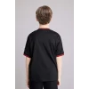 Defacto H2897A8BK81 Siyah NBA Mıamı Heat New Regular Fıt V Yaka Mesh Forma Kumaş Kısa Kollu Tişört Erkek Çocuk