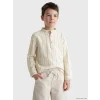 LCW Kids Turuncu Hakim Yaka Çizgili Erkek Çocuk Gömlek