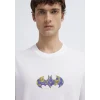 Mavi 0613204-620 Batman Baskılı Beyaz Tişört