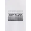 Mavi 0613364-620 Mavi Black Baskılı Beyaz Tişört