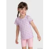LCW Kids Ekru Baskılı Kız Çocuk Fitilli Tişört 2li