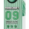 LCW Kids Yeşil Bisiklet Yaka Minecraft Baskılı Erkek Çocuk Tişört