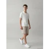 LCW Kids Bej Çizgili Erkek Çocuk Poplin Şort