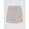 LCW Kids Bej Çizgili Erkek Çocuk Poplin Şort