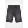 Defacto G8613AXNM36 DENIM Regular Fıt Kemerli Bel Jean Bermuda Şort