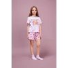 Defacto H8359A8PN256 Pembe %100 Pamuk Regular Fıt 2li Pijama Takımı Kız Çocuk