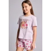 Defacto H8359A8PN256 Pembe %100 Pamuk Regular Fıt 2li Pijama Takımı Kız Çocuk