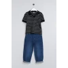 Defacto G6616A5NV31 Lacivert Çizgili Polo Tişört Erkek Bebek