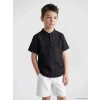 LCW Kids Siyah Hakim Yaka Erkek Çocuk Gömlek